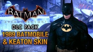 Batman: Arkham Knight - 1989 Batmobile & Keaton Skin (Race Tracks & Free Roam Gameplay)