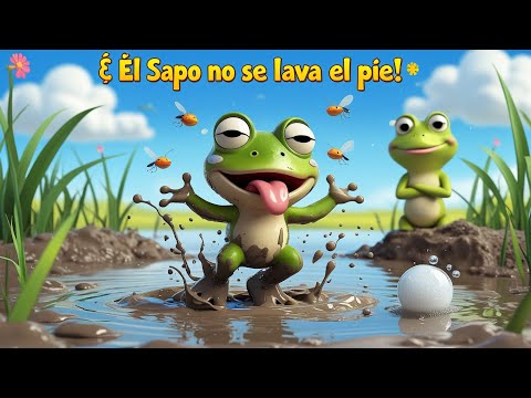 ¡El Sapo No Se Lava el Pie!🐸🌟 Canción Infantil para Niños- Canción Infantil🎶🌈
