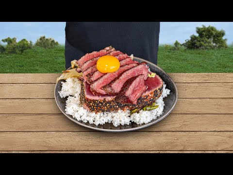 How to make Japanese Fusion Extravaganza: Wagyu Steak and Furikake Seared Tuna Recipe