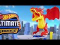 Autodráha - súprava Mattel Hot Wheels City garáž s drakom