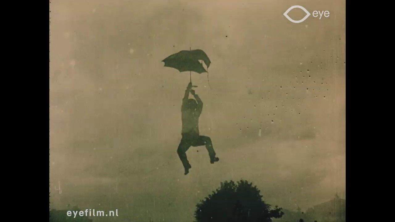 Gavroche vend des parapluies