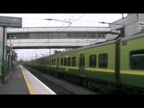 Howth Junction-Irish Rail 8600 class dart no.8601 with old logos arrives on service to Bray