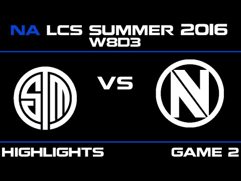 TSM vs NV Game 2 highlights W8D3 NA LCS 2016 Team Solo Mid vs Team Envy   NV vs TSM   LCS LOL