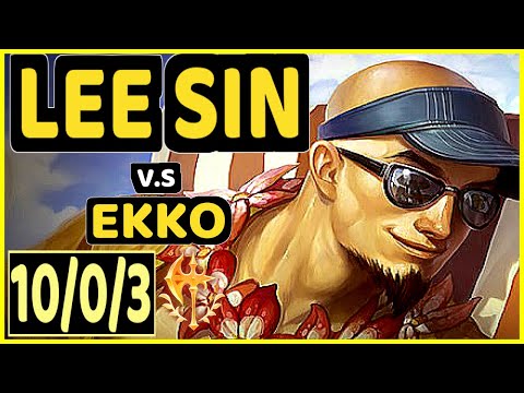 NJI (LEE SIN) vs EKKO - 10/0/3 KDA JUNGLE GAMEPLAY - EUW Ranked GRANDMASTER