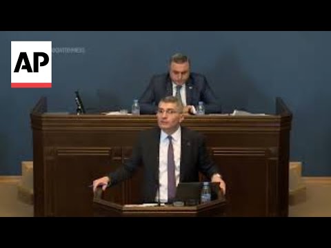 Fight breaks out in Georgian chamber as parliament starts discussion of controversial law