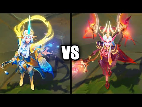 Immortal Journey Soraka vs Nightbringer Soraka Legendary Skins Comparison (League of Legends)