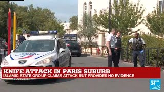 Two people killed in knife attack in Paris suburb: Islamic state group claims responsibility