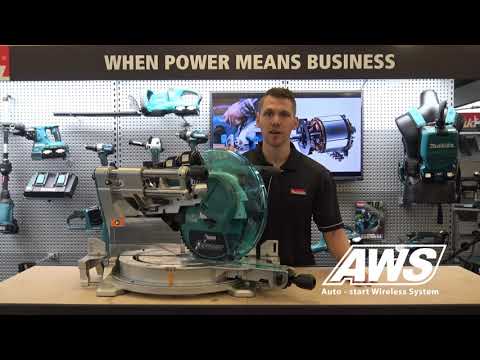 Makita DLS211ZU Akumuliatorinis pjovimo staklės 2x18 V, 305 mm, 107x363 mm, AWS (su AWS lustu), DXT, ADT, bešepetėlinis variklis, Be akumuliatorių ir kroviklio! video