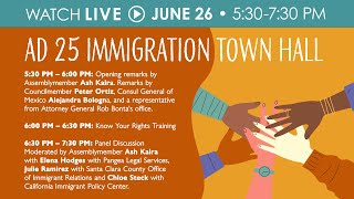 Assembly District 25 Know Your Rights Training &amp; Immigration Town Hall