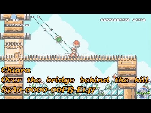 Over the bridge behind the hill  Super Mario Maker course