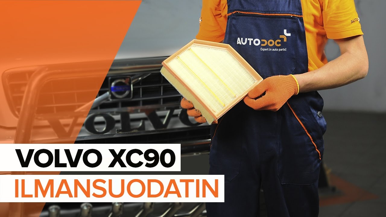 Kuinka vaihtaa ilmansuodattimen Volvo XC90 1-autoon – vaihto-ohje