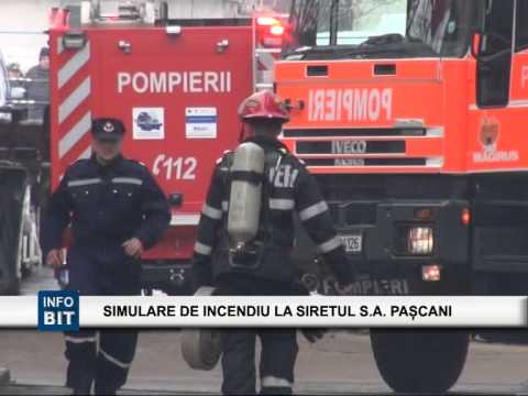 BIT TV SIMULARE DE INCENDIU LA SIRETUL S A  PASCANI