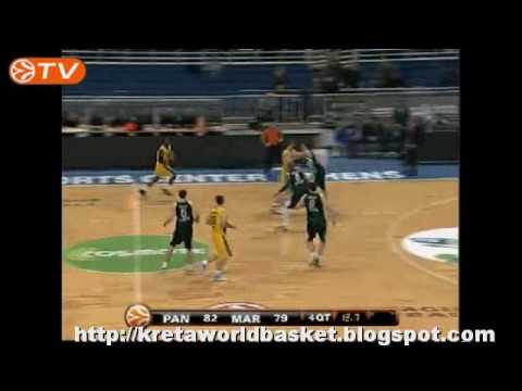 Euroleague 2010 - Top 16 - Week 6  - Panathinaikos Athens - Maroussi  82-79  end highlights (PAO)