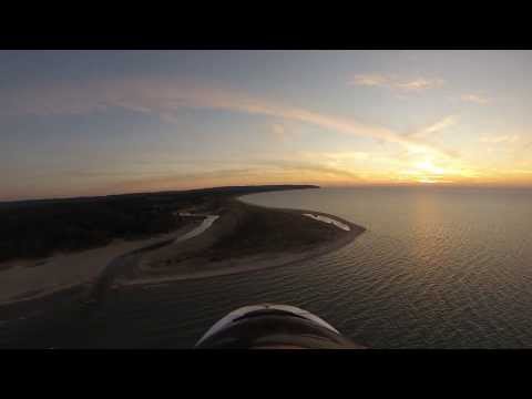 Sunset at the mouth of the Platte River.