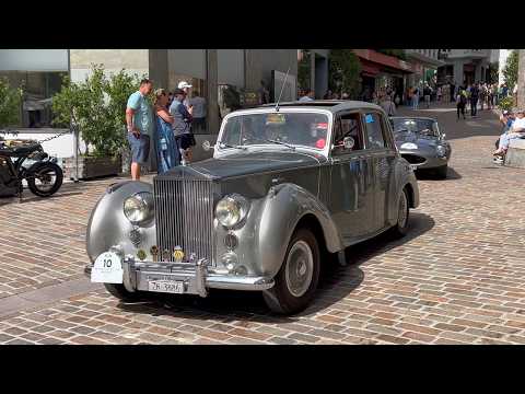 British Classic Cars St. Moritz 2025 Oldtimer-Show mit Supercars 4K Carspotting