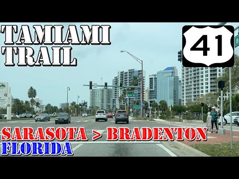 US 41 North - Downtown Sarasota to Downtown Bradenton - Florida - 4K Highway Drive