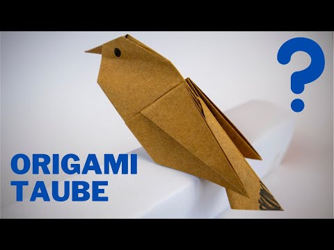 Origami Taube Falten (einfach) / DIY Origami Taube - 4K 🐦