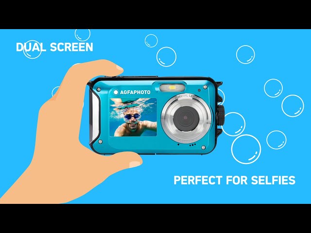 Vidéo AGFA PHOTO WP8000 Bleu + Carte micro SD 16GB OFFERTE