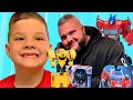 TRANSFORMERS HIDE And SEEK Caleb And Dad Open New Transformer Earthspark TOYS Caleb Pretend Play