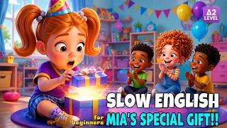 Mia's Birthday Surprise Hid a Big Secret! 🎁😲 | Slow English Listening for Beginners (A2 Level)