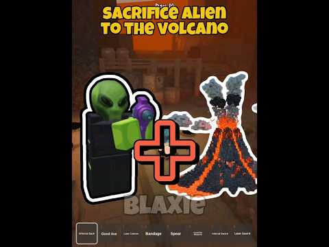 What happens if I sacrifice alien to the volcano 🌋 99 nights in the forest #roblox