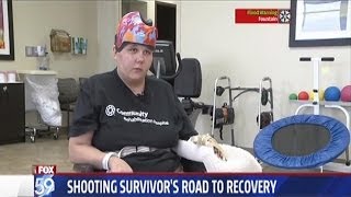 preview picture of video 'FOX 59 Shooting Survivor's Road To Recovery at Community Rehab Hospital'
