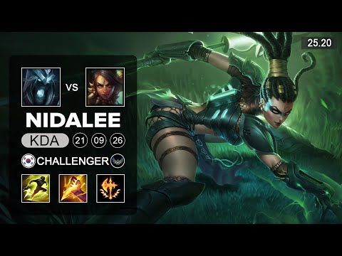 Nidalee vs Karthus Jungle - KR Challenger - Patch 25.20 Season 15