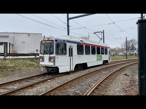 SEPTA Route 102 Trolley In Clifton Heights (3/25/21)