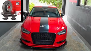 Audi A3 8V Front Brake Pads And Discs Replacement!