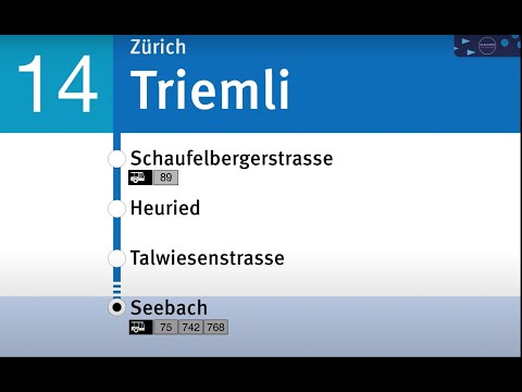 VBZ Ansagen » 14 Triemli — Seebach | 2024 | SLBahnen