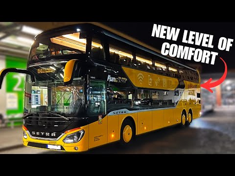 RegioJet BRAND NEW Double-Decker Bus REVIEW | Overnight Prague to Amsterdam