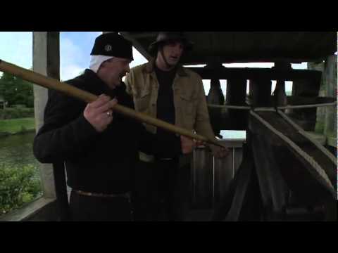 Battle Castle: host Dan Snow shoots a ballista at Caerphilly Castle