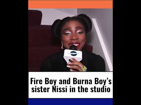FireBoy DML And Burna Boy’s sister Nissi in the studio.