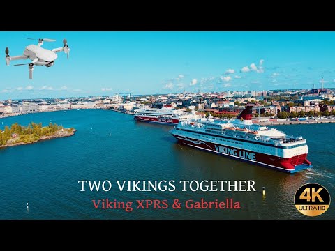 TWO VIKINGS ARRIVE IN HELSINKI  2023 | DRONE 4K