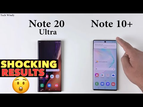 SAMSUNG Note 20 Ultra vs Note 10+ : Speed Test + Size Comparison + Ram Management