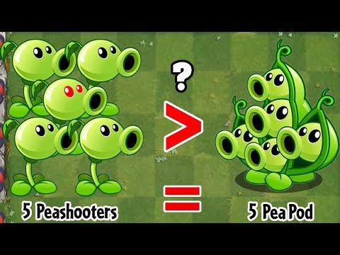 5 PEASHOOTER vs PEA POD 5 - Who Will Win? - PvZ 2 Discovery Plant Vs Plant