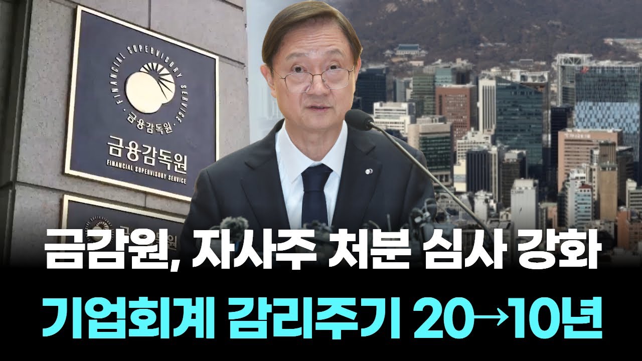 금감원, 자사주 처분 심사 강화…기업회계 감리주기도 20→10년으로