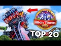 TOP 20 BEST RIDES At Alton Towers