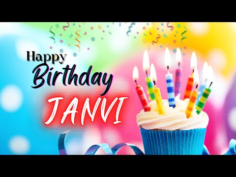 Happy Birthday Janvi 🥳🎈| Happy Birthday To You Janvi 🎁🎂 | Birthday Song |Whatsapp status |Dj music