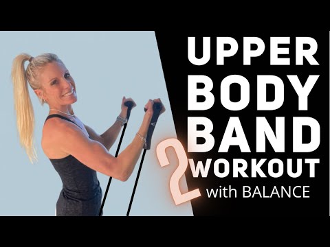 Lean Muscle II - Upper Body Band Workout with BALANCE - 30 Min at home resistance band workout