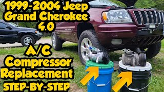 HOW TO Replace The A/C Compressor on a 1999 2000 2001 2002 2003 2004 Jeep Grand Cherokee 4.0