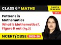 Patterns In Mathematics What Is Mathematics Figure It Out Pg 2 Class 6 Maths Ch 1 CBSE 2025
