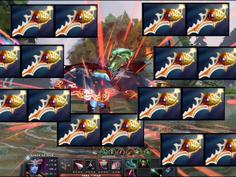 Support Queen of Pain starts a fight against Medusa with Rapier and Aegis - by Bignum Dota2