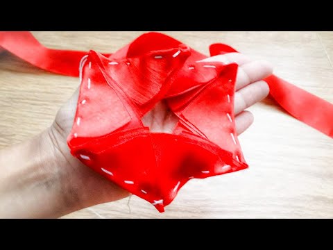 Amazing Ribbon Flower Work|Hand Embroidery Designs|Easy DIY Ribbon Flowers| Quicky Crafts