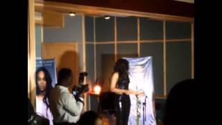 Demetria McKinney Jammin' To "Caught Up In The Moment" @ Her Listening Party - April 14, 2014