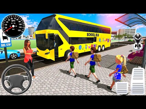 High School  Bus Simulator Game 3D - City High School BusDriverSimulator - Android Gameplay #2