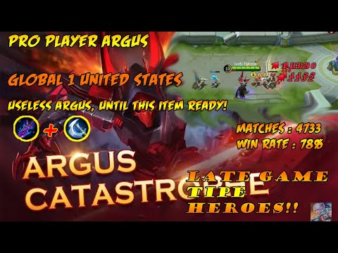 MOBILE LEGEND ARGUS, TOP GLOBAL 1 AMERIKA, CRITICAL MADNESS!!