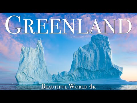 Greenland 4K Drone Nature Film - Calming Piano Music - Relaxation On TV