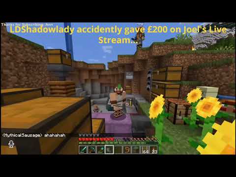 Lizzie ACCIDENTLY donated £200 on Joel's stream! - Empires (Double Life + Hermitcraft Friend)