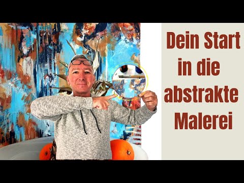 Abstrakt malen lernen mit einer einfachen Farb-Kombination